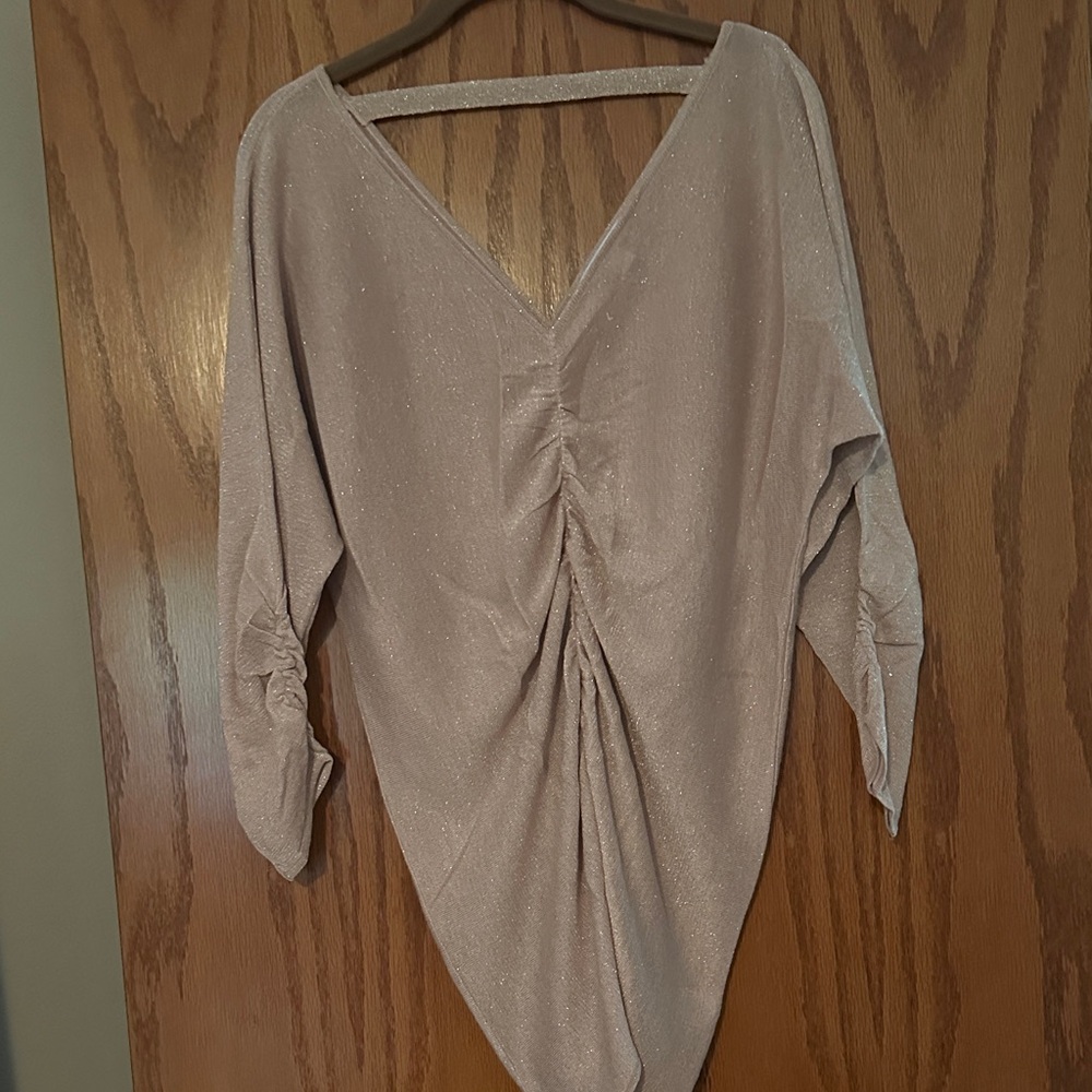 Elegant Pink Shimmer Women's Top Brand New, Never Worn Size L